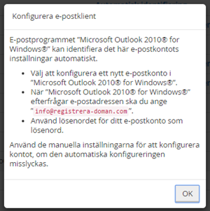 Konfigurera Microsoft Outlook 2010